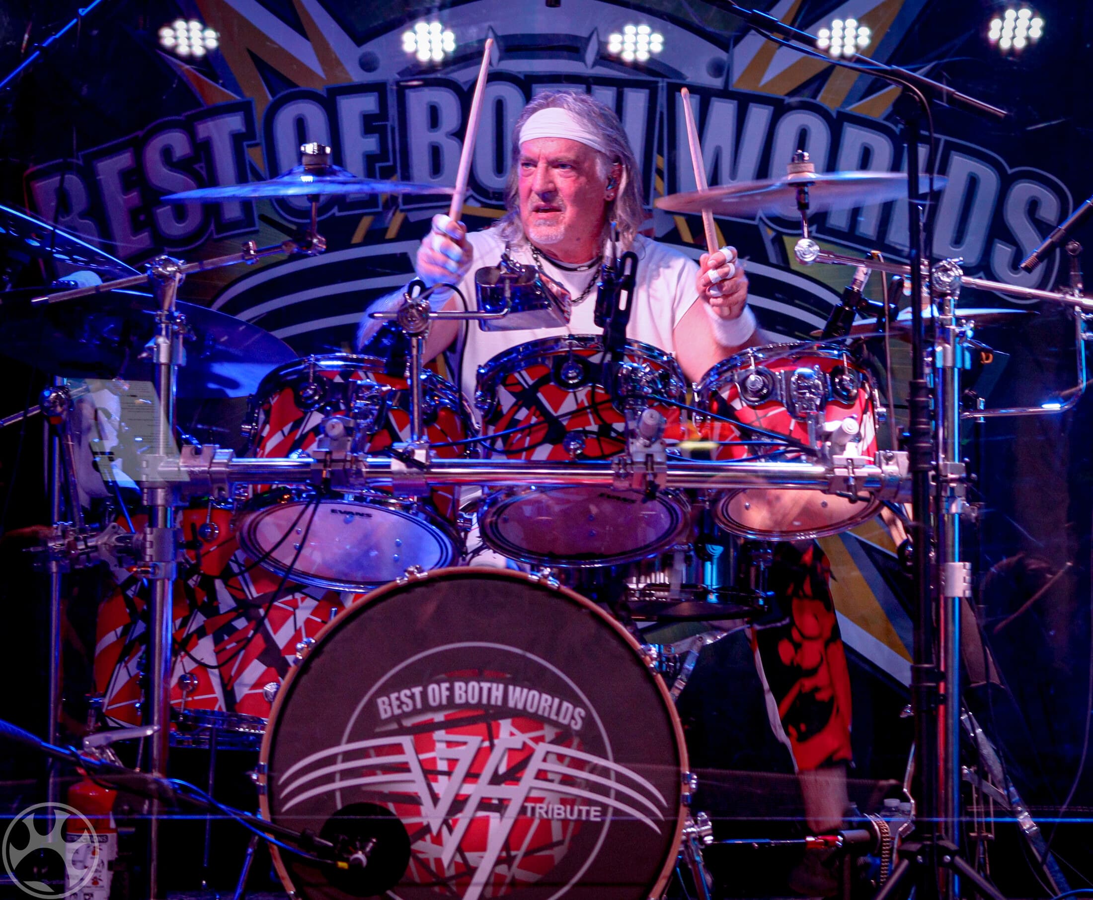 Ed Koop performing drums live with Best of Both Worlds.